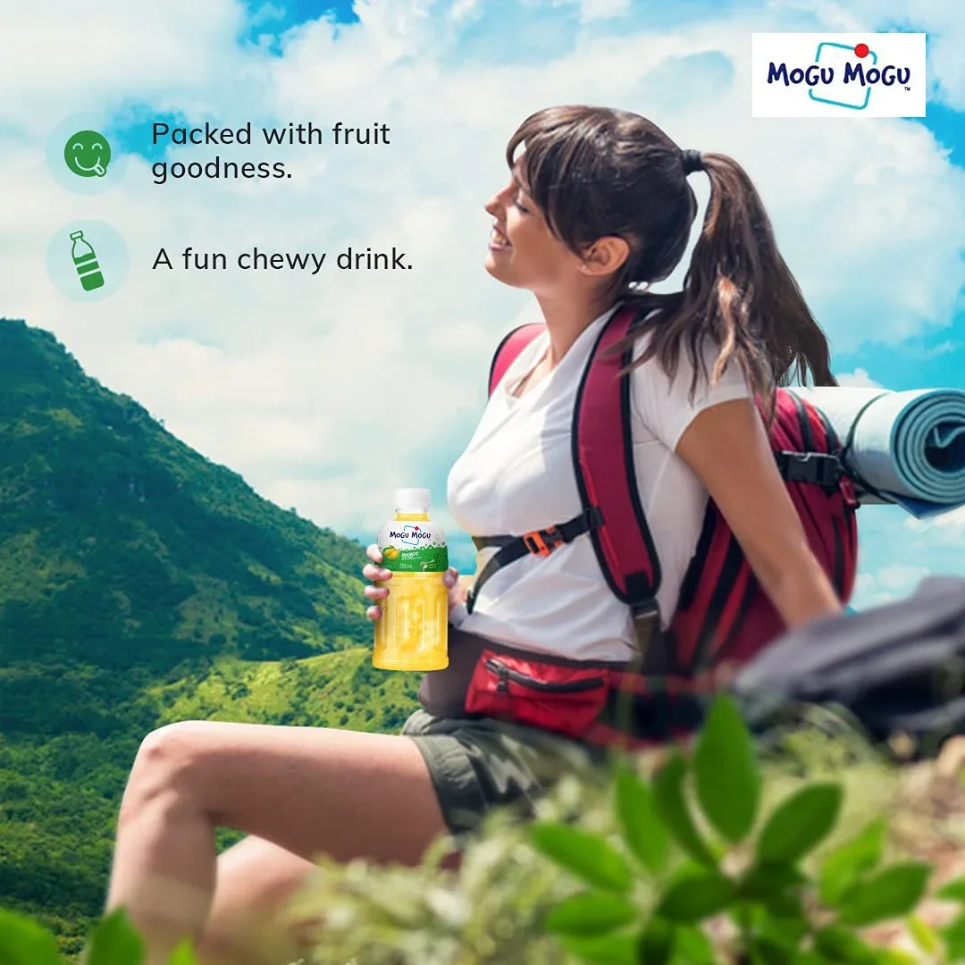 Mogu Mogu Mango Juice Drink with Nata de Coco Jelly – 320ml image 2