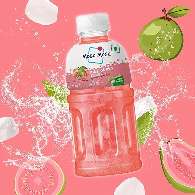 Mogu Mogu Pink Guava Juice Drink with Nata de Coco Jelly – 320ml image 4