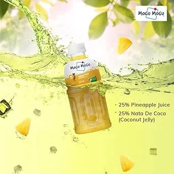 Mogu Mogu Pineapple Juice Drink with Nata de Coco Jelly – 320ml image 4