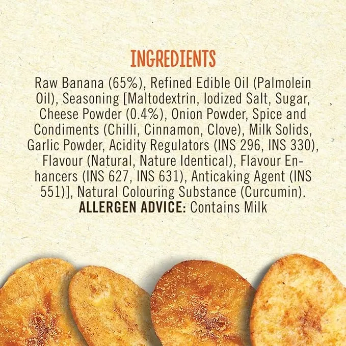  MOM - Meal of the Moment, Cheese Masala Banana Chips, Super Thin & Crispy | No Artifical Flavours | Zero Trans Fat, 75g image 2