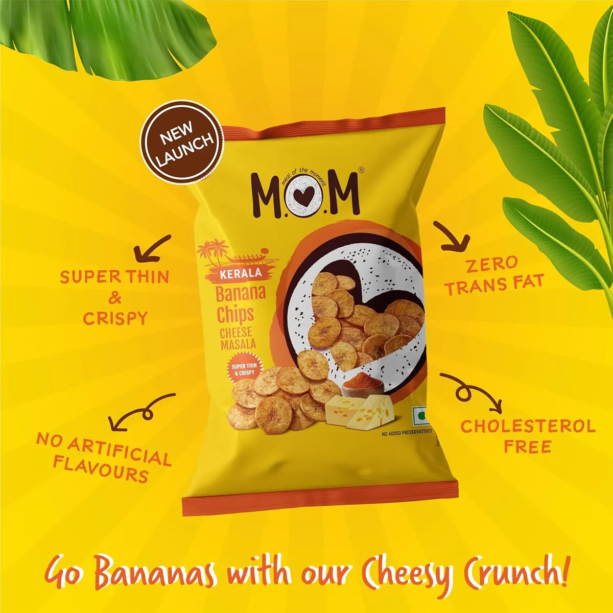  MOM - Meal of the Moment, Cheese Masala Banana Chips, Super Thin & Crispy | No Artifical Flavours | Zero Trans Fat, 75g image 7
