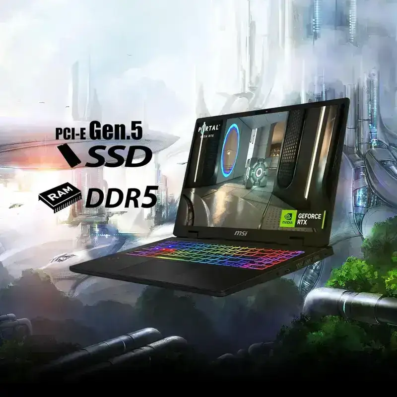 MSI Crosshair 16 HX, Intel Core i7-14700HX 14th generation, 16GB GB DDR5 RAM or Memory, 1TB NVMe SSD, NVIDIA GeForce RTX 4070 GDDR6 8GB, 16” QHD+ (2560x1600), 240Hz, IPS-Level, Windows 11 Home, Cosmos Gray, 2.3 Kg, D14VGKG-205IN, 2 Year Warranty image 10