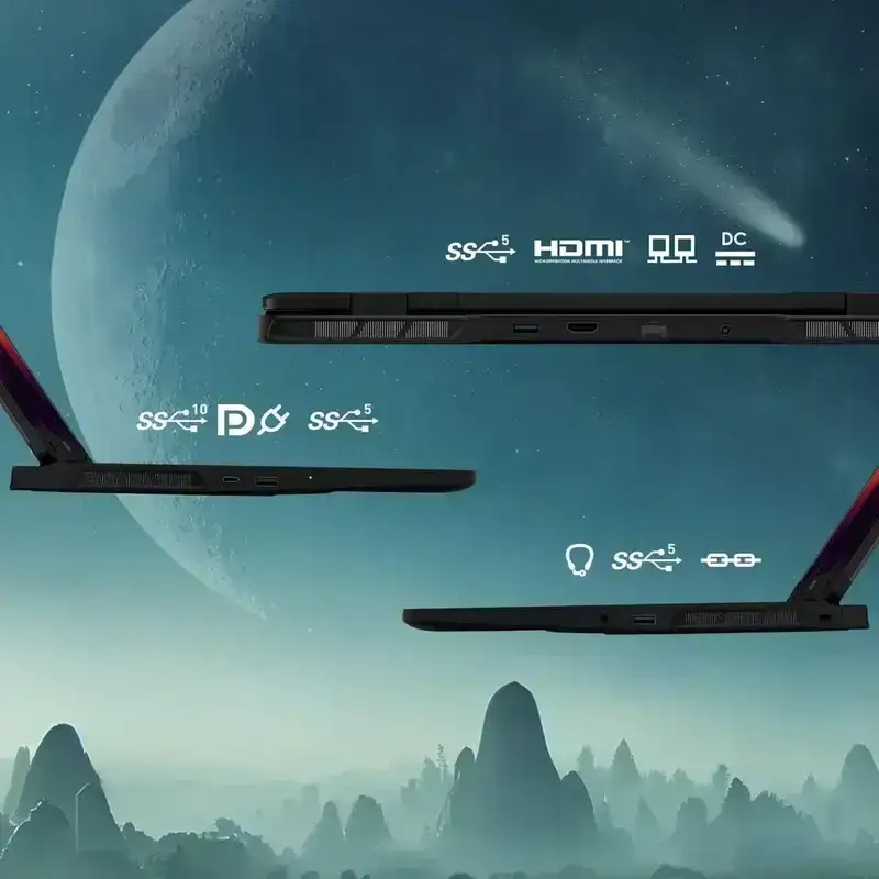 MSI Crosshair A16 HX, AMD Ryzen 7 8840HX, 16GB GB DDR5 RAM or Memory, 1TB NVMe SSD, NVIDIA GeForce RTX 5060 DDR7 8GB, 16” QHD+ (2560x1600), 240Hz, IPS-Level, Windows 11 Home, Cosmos Gray, 2.5 Kg, D8WFKG-036IN, 2 Year Warranty image 6