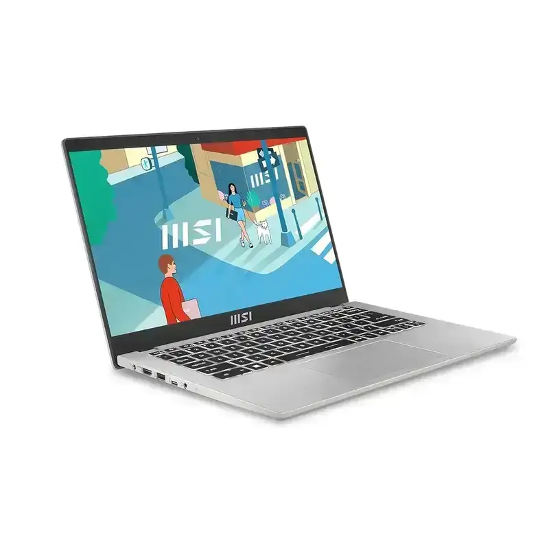 MSI Modern 14, Intel Core i3-1315U, 8GB 3200 MHz DDR4 RAM or Memory, 512GB NVMe SSD, Intel UHD Graphics, 14" FHD (1920x1080), IPS-Level, Windows 11 Home, Urban Silver, 1.4 Kg, C13M-438IN, 1 Year Warranty image 5