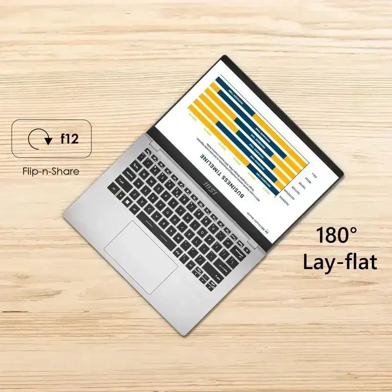 MSI Modern 14, Intel Core i3-1315U, 8GB 3200 MHz DDR4 RAM or Memory, 512GB NVMe SSD, Intel UHD Graphics, 14" FHD (1920x1080), IPS-Level, Windows 11 Home, Urban Silver, 1.4 Kg, C13M-438IN, 1 Year Warranty image 8