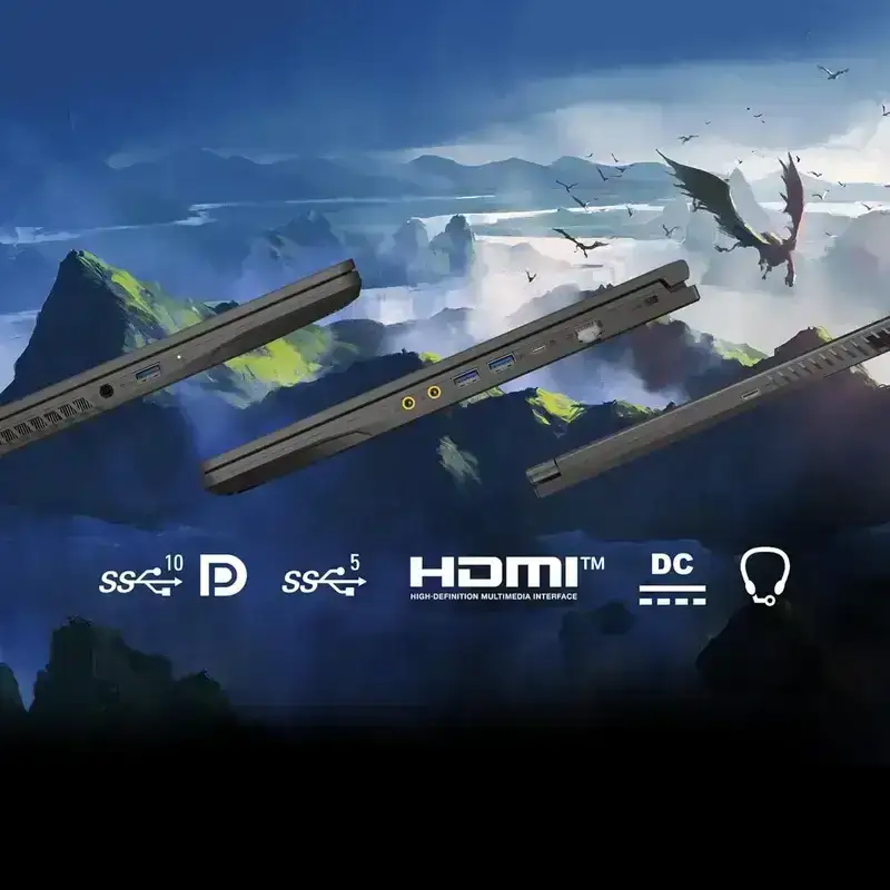 MSI Thin 15, Intel Core i7-13620H, 16GB 3200 MHz DDR4 RAM or Memory, 512GB NVMe SSD, NVIDIA GeForce RTX 3050 DDR6 4GB, 15.6" FHD(1920x1080), 144Hz Refresh Rate, IPS-Level, Windows 11 Home, Cosmos Gray, 1.86 Kg, B13UC-1804IN, 2 Year Warranty image 8