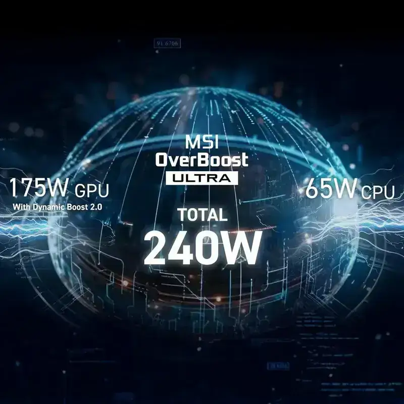 MSI Vector 16 HX AI, Core Ultra 9-275HX, 32GB GB DDR5 RAM or Memory, 1TB NVMe SSD, NVIDIA GeForce RTX 4080 GDDR7 16GB, 16” QHD+ (2560x1600), 240Hz, IPS-Level, Windows 11 Home, Cosmos Gray, 2.3 Kg, A2XWIG-226IN, 2 Year Warranty image 3