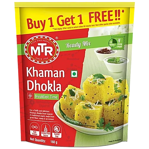  MTR Khaman Dhokla Ready Mix (Buy 1 Get 1 Free) 160gm image 2