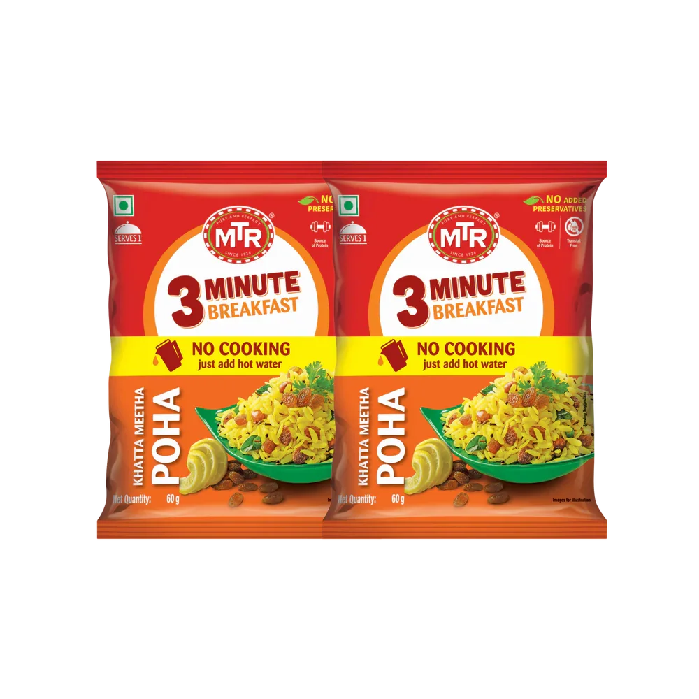 MTR 3 Minute Khatta Meetha Poha Buy One Get One Free