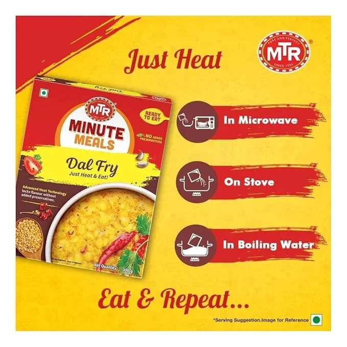 MTR Minute Meals, Ready to Eat Dal Fry, 300g image 3