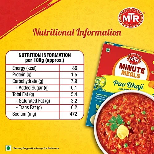 MTR, Minute Meals, Ready To Eat, Pav Bhaji, 300 gm image 6