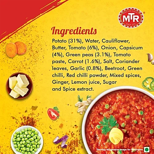MTR, Minute Meals, Ready To Eat, Pav Bhaji, 300 gm image 7