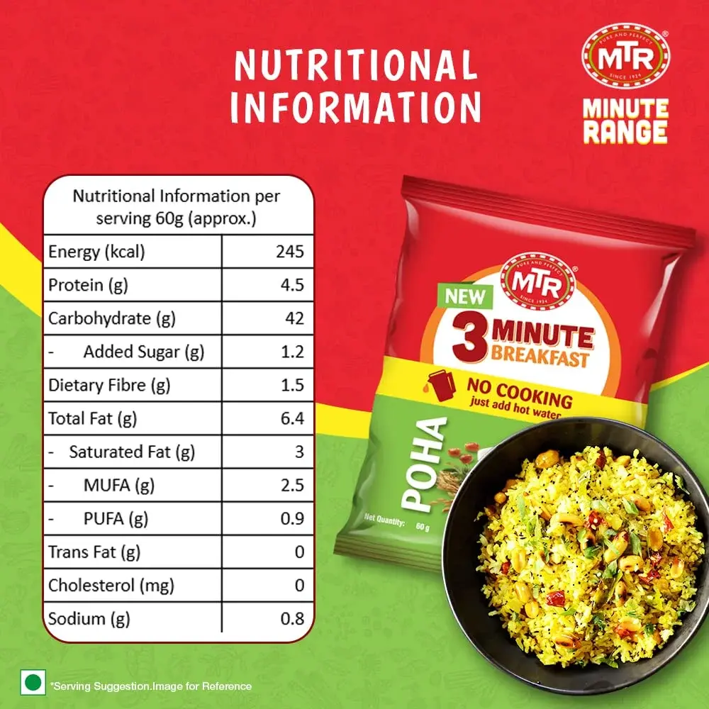  MTR 3 Mins Breakfast Poha Pouch 60 Gram image 2