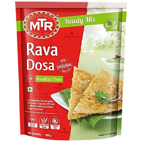 MTR Rava Dosa Mix, a quick and easy South Indian breakfast option.