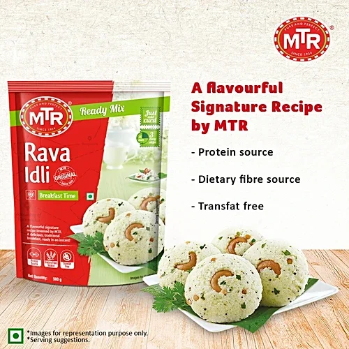  MTR Rava Idli Mix - Breakfast Mix | Quick Breakfast | Instant Ready to Cook Mix | Ready-To-Make South Indian Breakfast | 500gm image 4