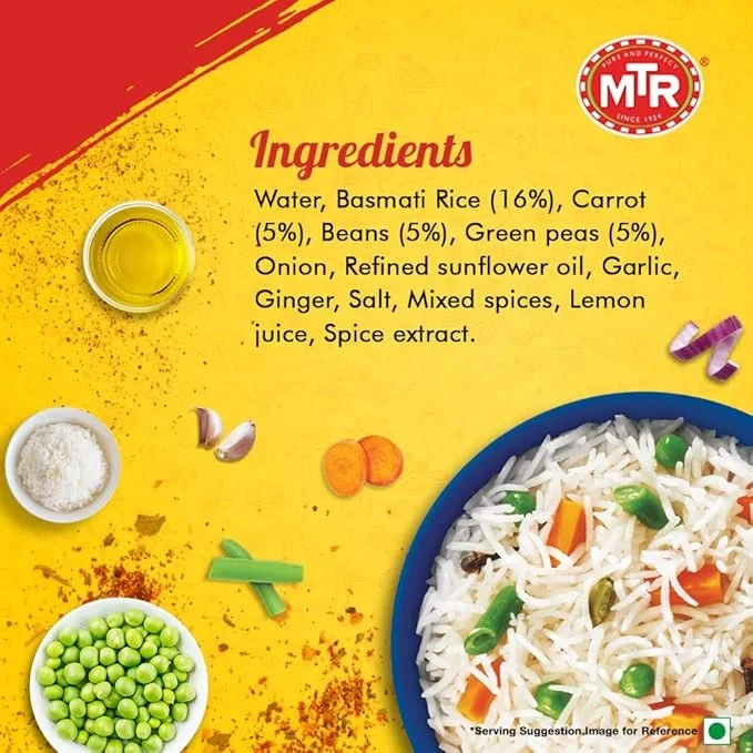 MTR Ready to Eat Vegetable Pulao, 250g image 5