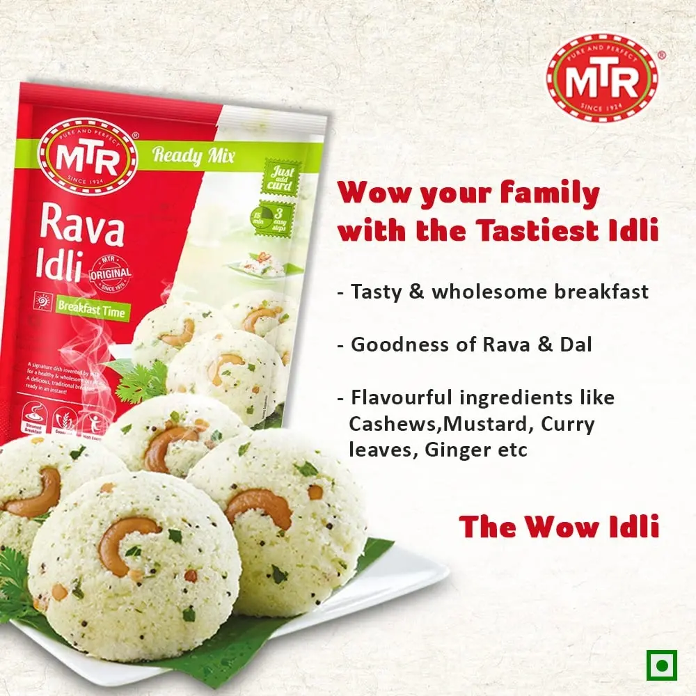  MTR Rice Idli Mix - Breakfast Mix | Quick Breakfast | Instant Ready to Cook Mix | Ready-To-Make South Indian Breakfast | 200g image 3