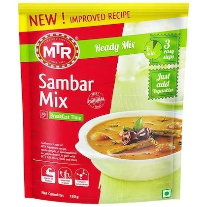 MTR  sambar mix 180 gm image 6