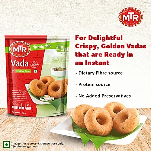  MTR Vada Mix - Breakfast Mix | Quick Breakfast | Instant Ready to Cook Mix | Ready-To-Make South Indian Breakfast | 500g image 5