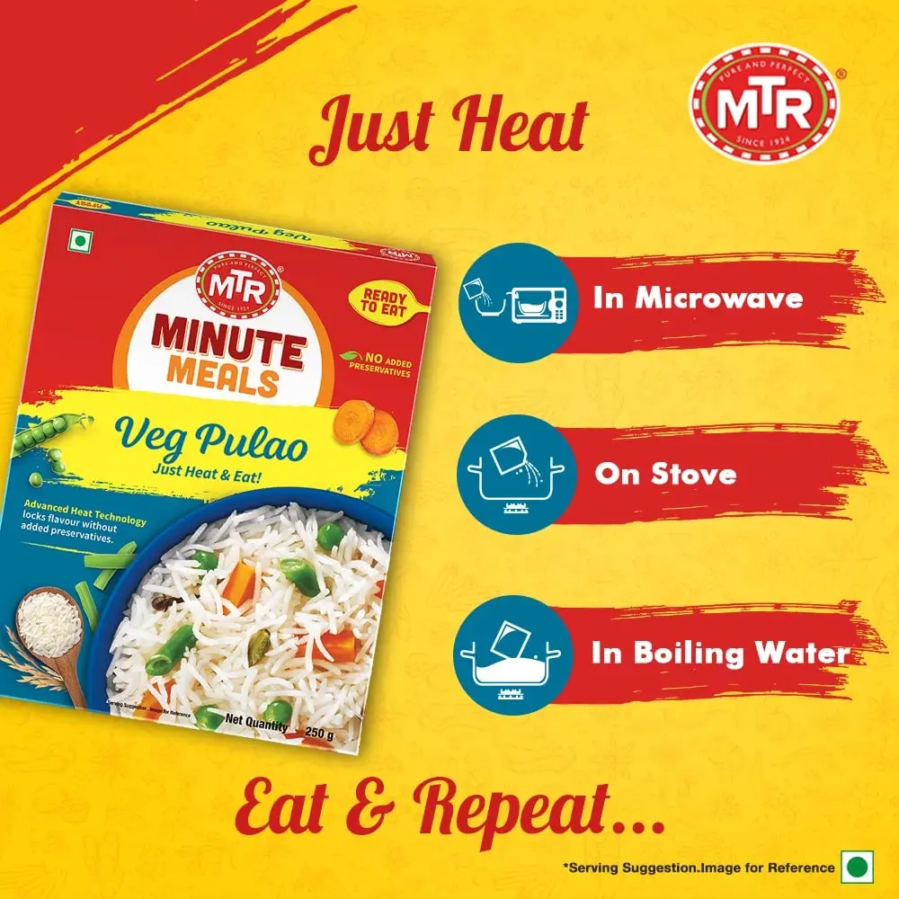 MTR Ready to Eat Vegetable Pulao, 250g image 4