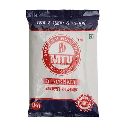 Mtv Black Salt Packet 1 Kg- 100% Pure Natural Black Salt, 1.0% Water Insoluble Content, 5% Salt Moisture | Available In 100g, 200g, 500g, Pouches, 24 Months Shelf Life image 2