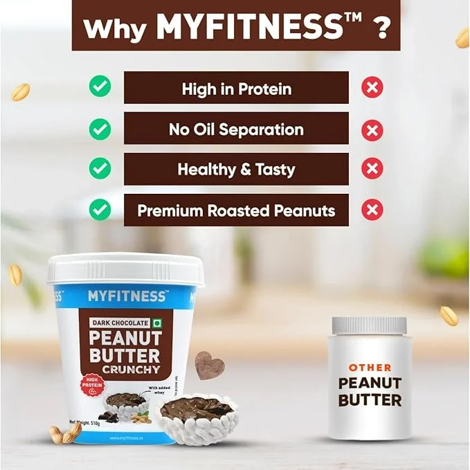 MYFITNESS Chocolate Peanut Butter Crunchy, 510gm image 4