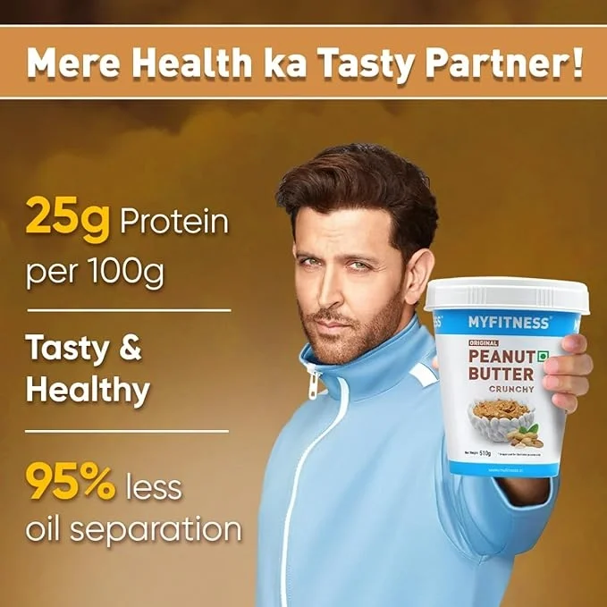 MYFITNESS Original Peanut Butter Crunchy 510g, 25g Protein to Boost Energy image 7