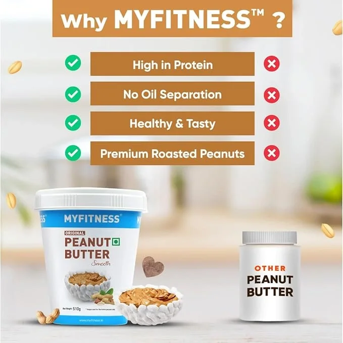 MYFITNESS Original Peanut Butter Smooth 510g image 5