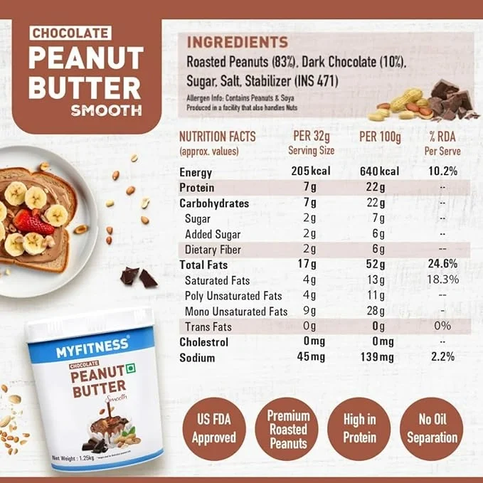 MYFITNESS Peanut Butter Chocolate Flavour, Smooth 1.25kg image 8