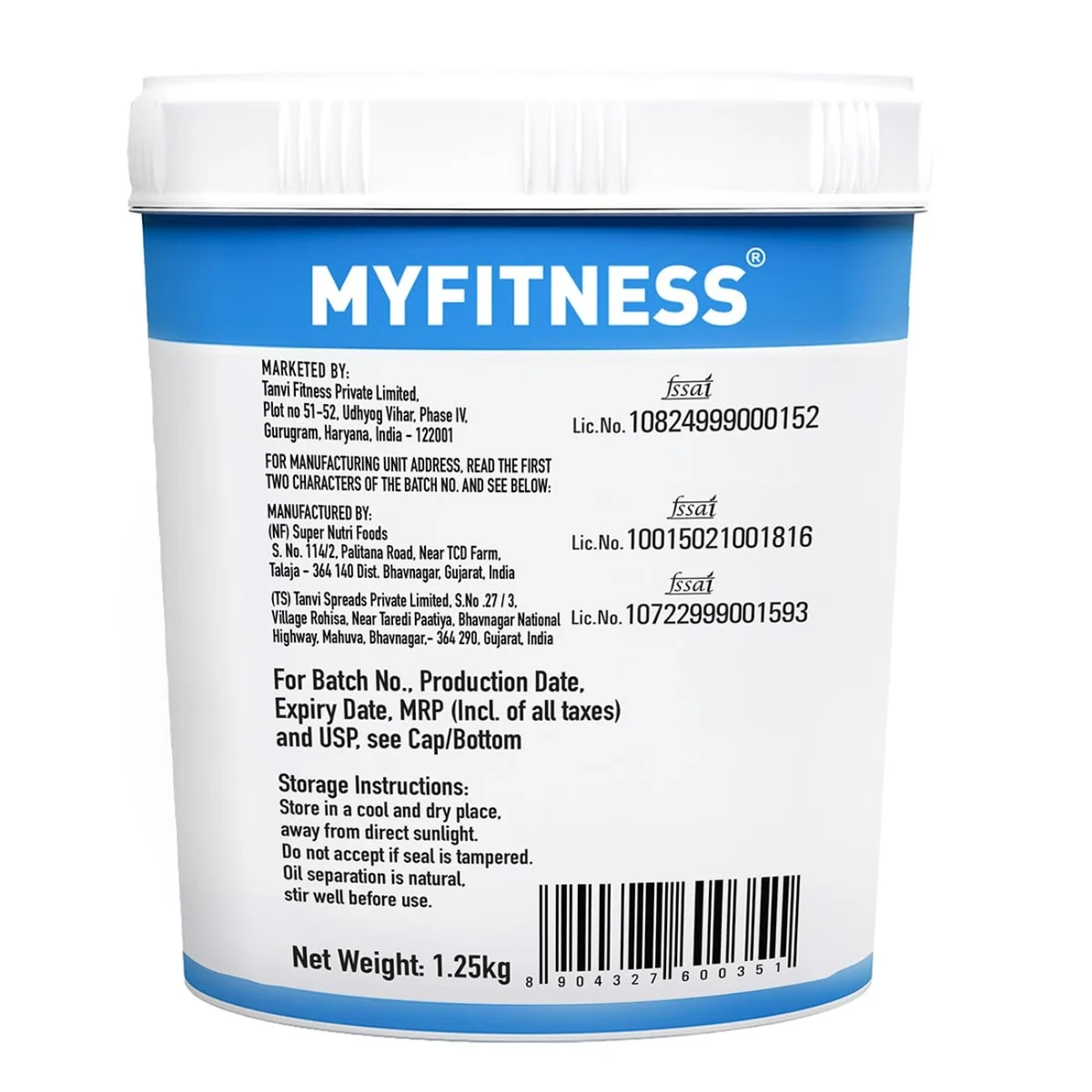 MYFITNESS Peanut Butter Chocolate Flavour, Smooth 1.25kg image 4