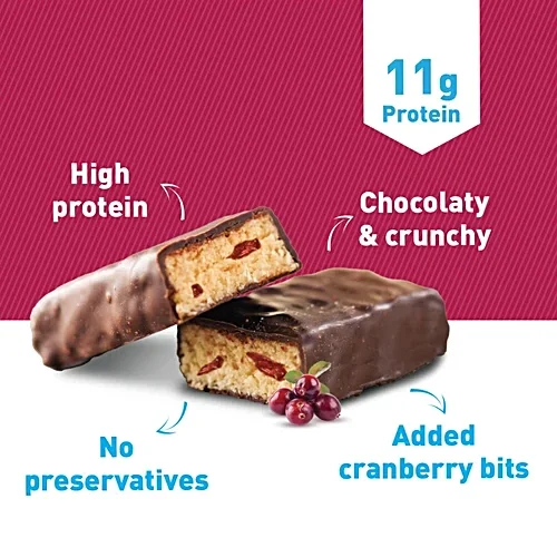  PRO.FITNESS Choco Berry Protein Bars | 11g Protein | No Added Sugar, No Preservatives, No Trans Fat | Healthy & Tasty Protein Bars | Pre-Post Workou image 5