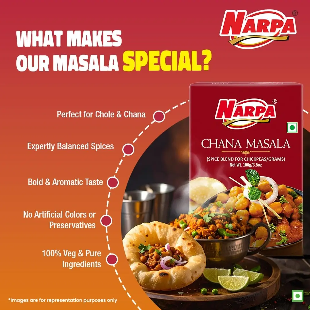 Narpa Chana Masala Powder 100g image 4