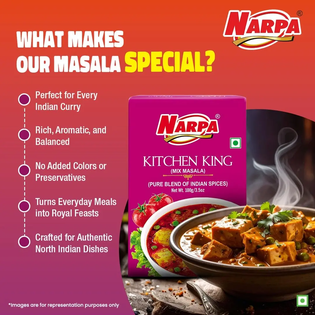 Narpa Kitchen King (Mix Masala) Masala 100g image 8