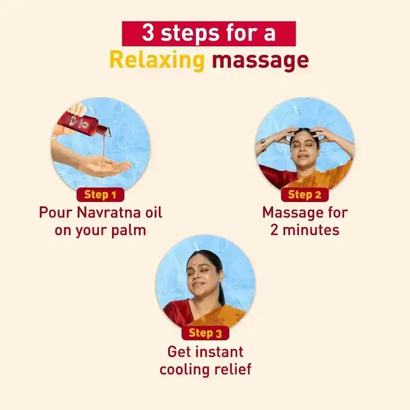 Navratna Ayurvedic Cool Oil, 200ml image 3