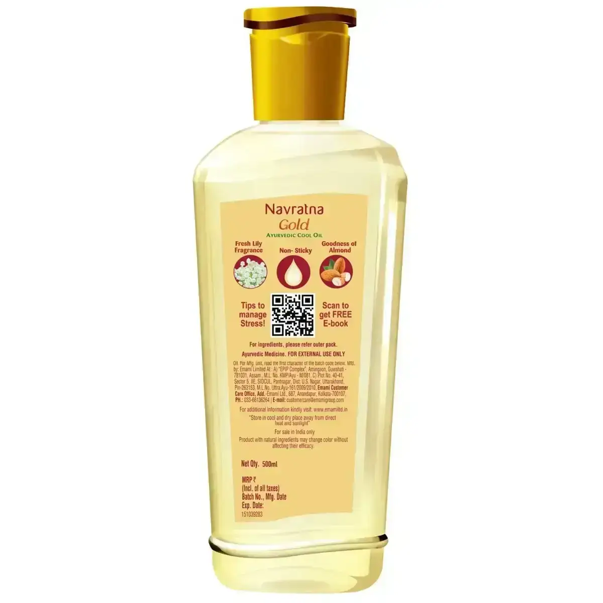 Navratna Gold Ayurvedic Cool Oil, 500ml image 2