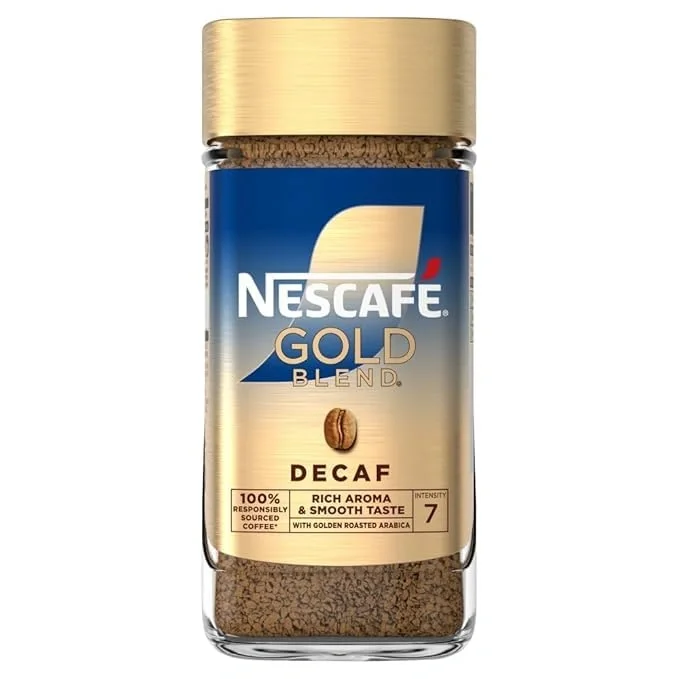NESCAFE Gold Blend Decaf Coffee Granule Bottle, 95 Grams image 2