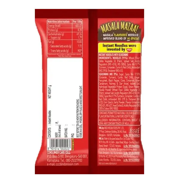Nissin Top Ramen Masala Noodles, 40gm image 2