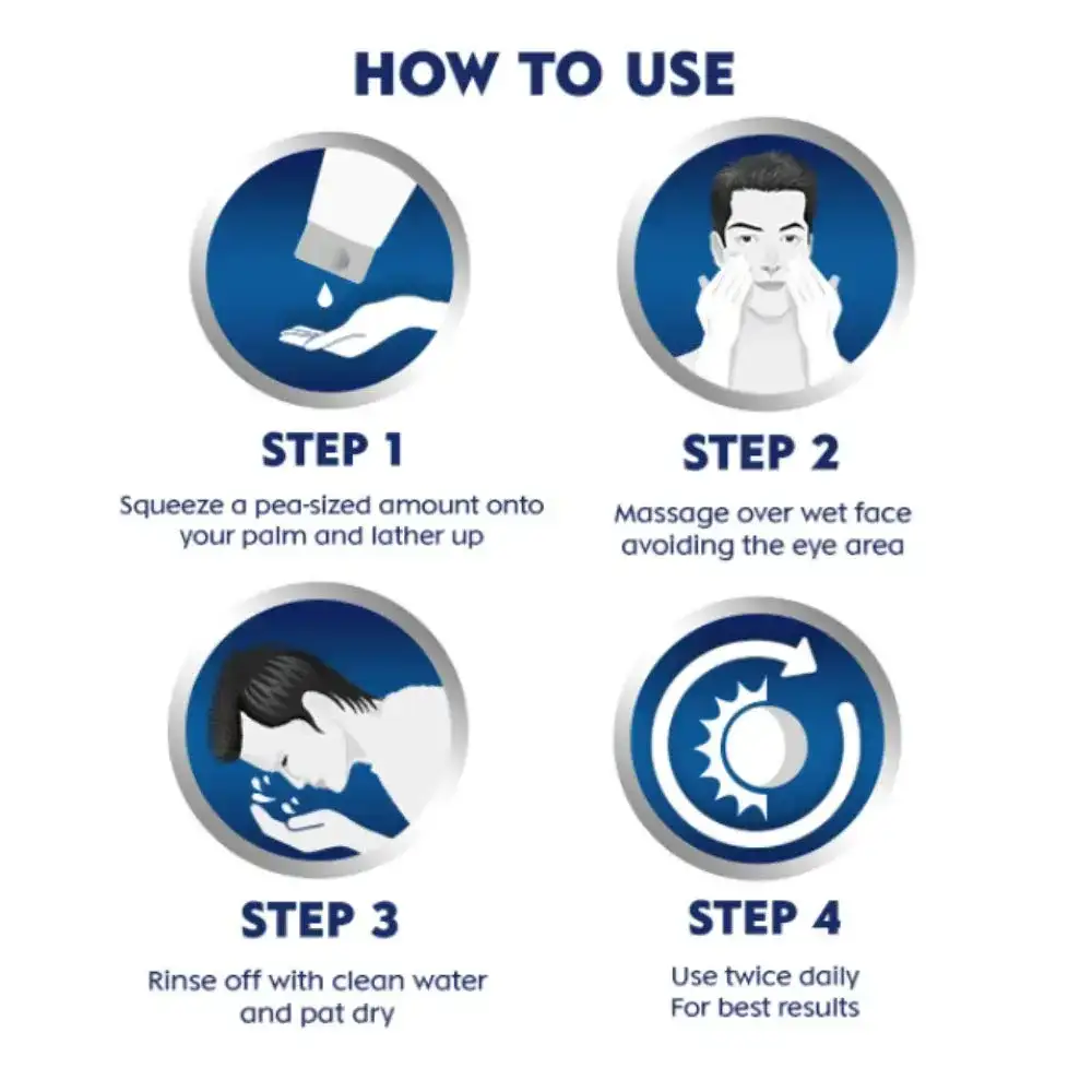 NIVEA Men All in 1 Face Wash 100gm for Activated Charcoal Purifying Cleanser image 4