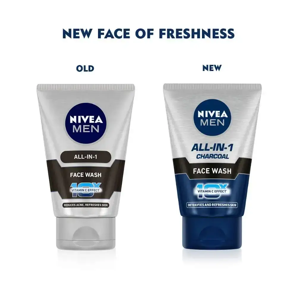 NIVEA Men All in 1 Face Wash 100gm for Activated Charcoal Purifying Cleanser image 6