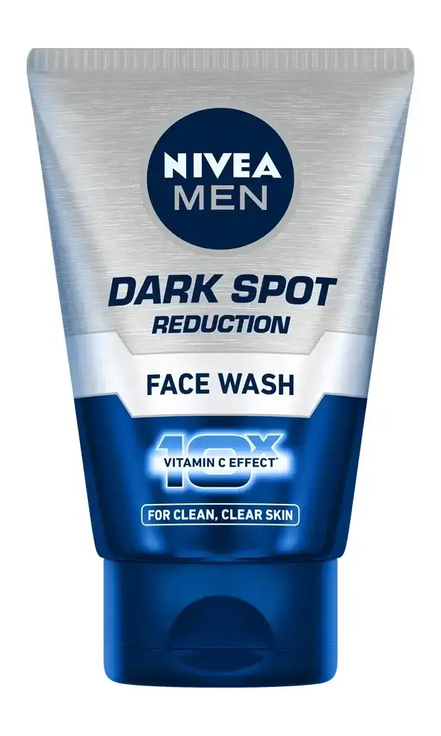NIVEA Men Dark Spot Reduction Face Wash, 100gm. Cleanses skin and reduces dark spots for a brighter complexion.
