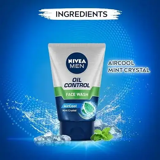 NIVEA MEN Oil Control 100 gm for Deep Clean for Oily, Acne-Prone Skin, Shine-Free, Clear Skin image 5