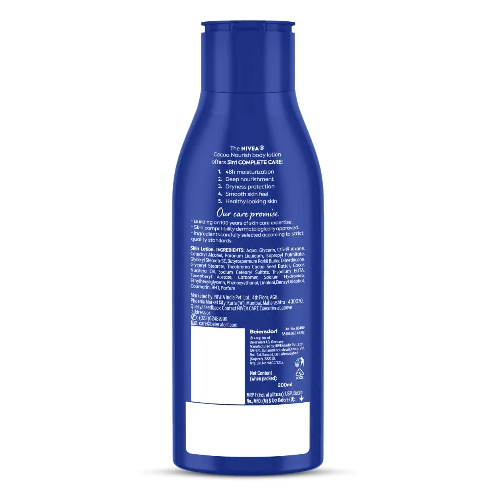 NIVEA Cocoa Nourish 200ml Body Lotion, image 2