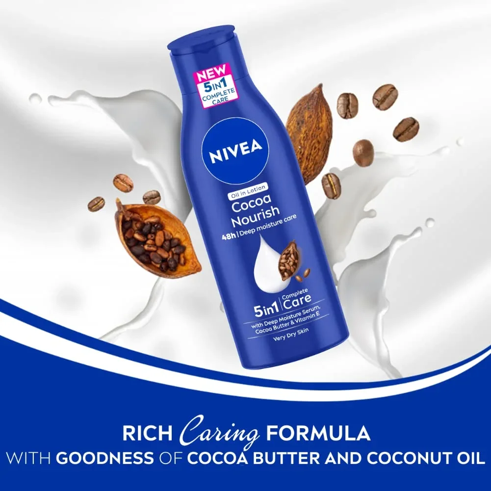 NIVEA Cocoa Nourish 200ml Body Lotion, image 5