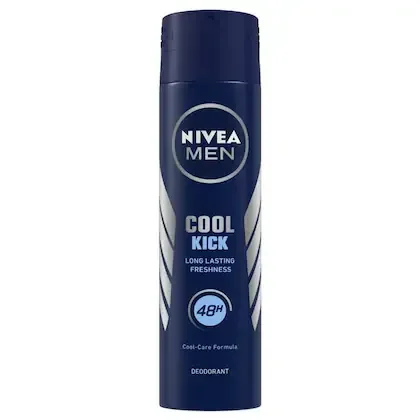 NIVEA MEN Cool Kick Body Deodorant 150ml, 48-Hour Freshness for Daily Confidence