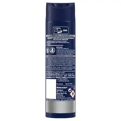 NIVEA MEN Cool Kick Body Deodorant 150ml, 48-Hour Freshness for Daily Confidence image 2