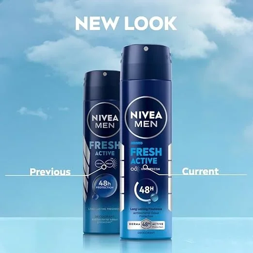 NIVEA Fresh Active 150ml Deodorant Spray, Clean, Fresh Fragrance for Office, Gym & Everyday Use image 4