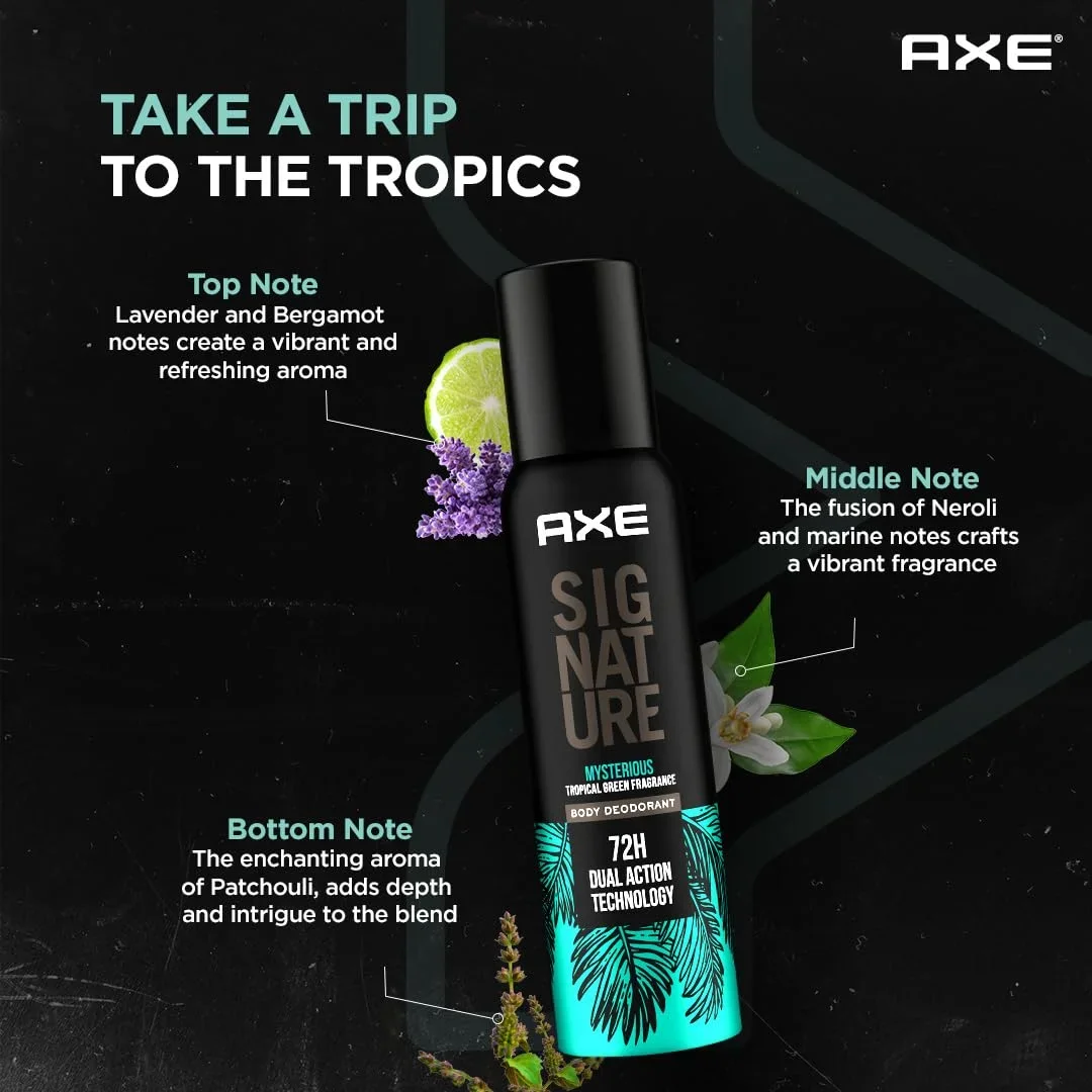 AXE Signature Mysterious Body Deodorant 154ml, Bold, Seductive Fragrance for Daily Confidence image 4