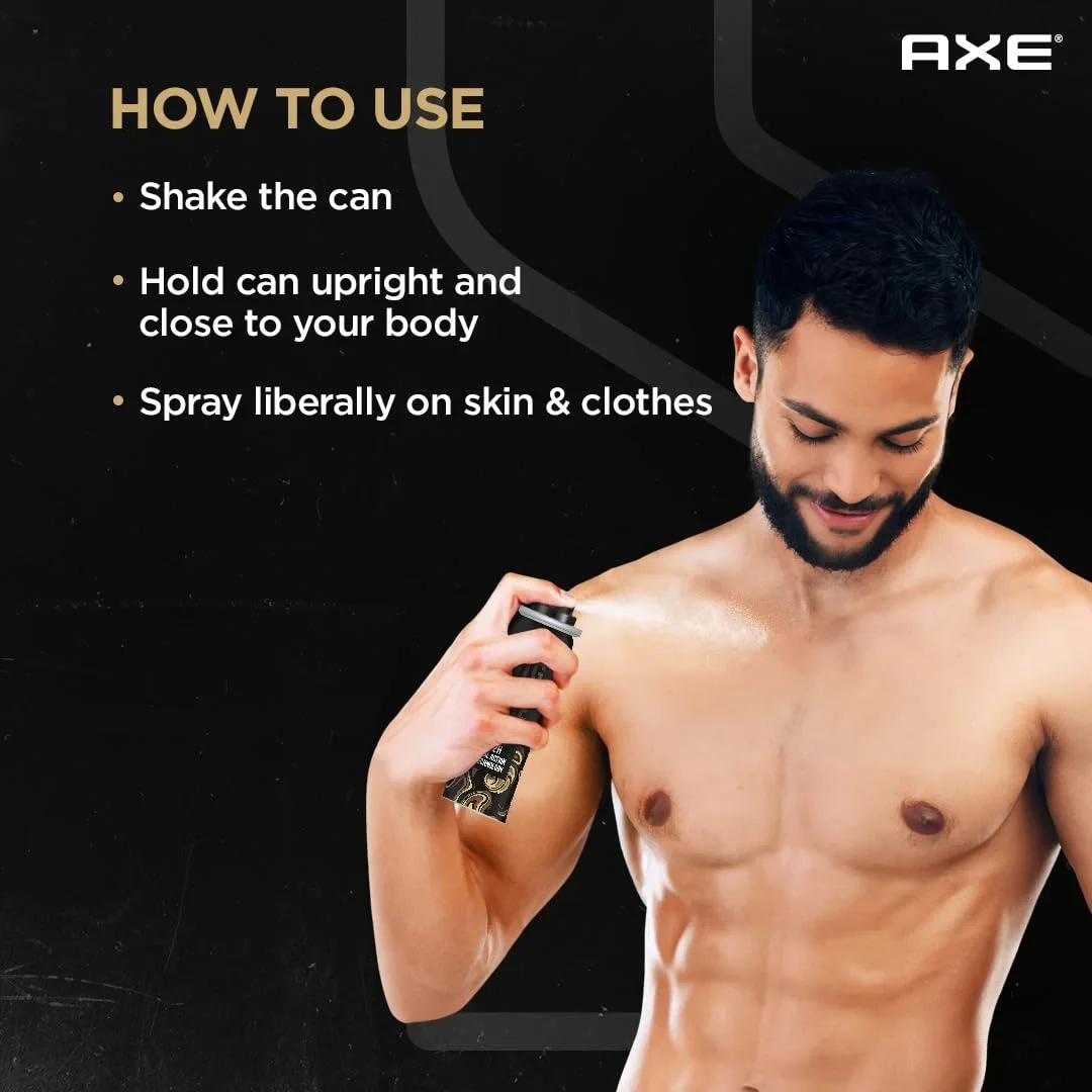 Axe Dark Temptation No Gas Deodorant Spray 154ml, Premium, Long-Lasting Body Fragrance for Men image 5