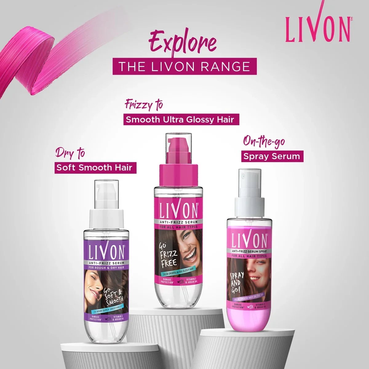 Livon Hair Serum, For Dry & Frizzy Hair, 100ml image 3