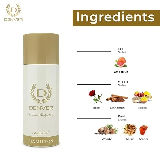 Denver Imperial Deo Spray 150ml, Strong, Masculine Fragrance image 3